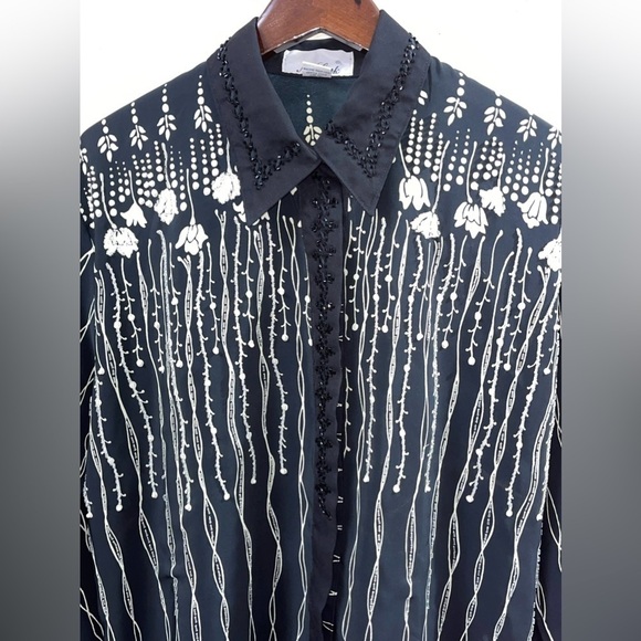 VINTAGE Nu-Look Beaded Blouse Size Free Size - Picture 4 of 5